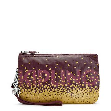 Bolsas Kipling Creativity Extra Large Metallic Wristlet Vino | MX 2066SG